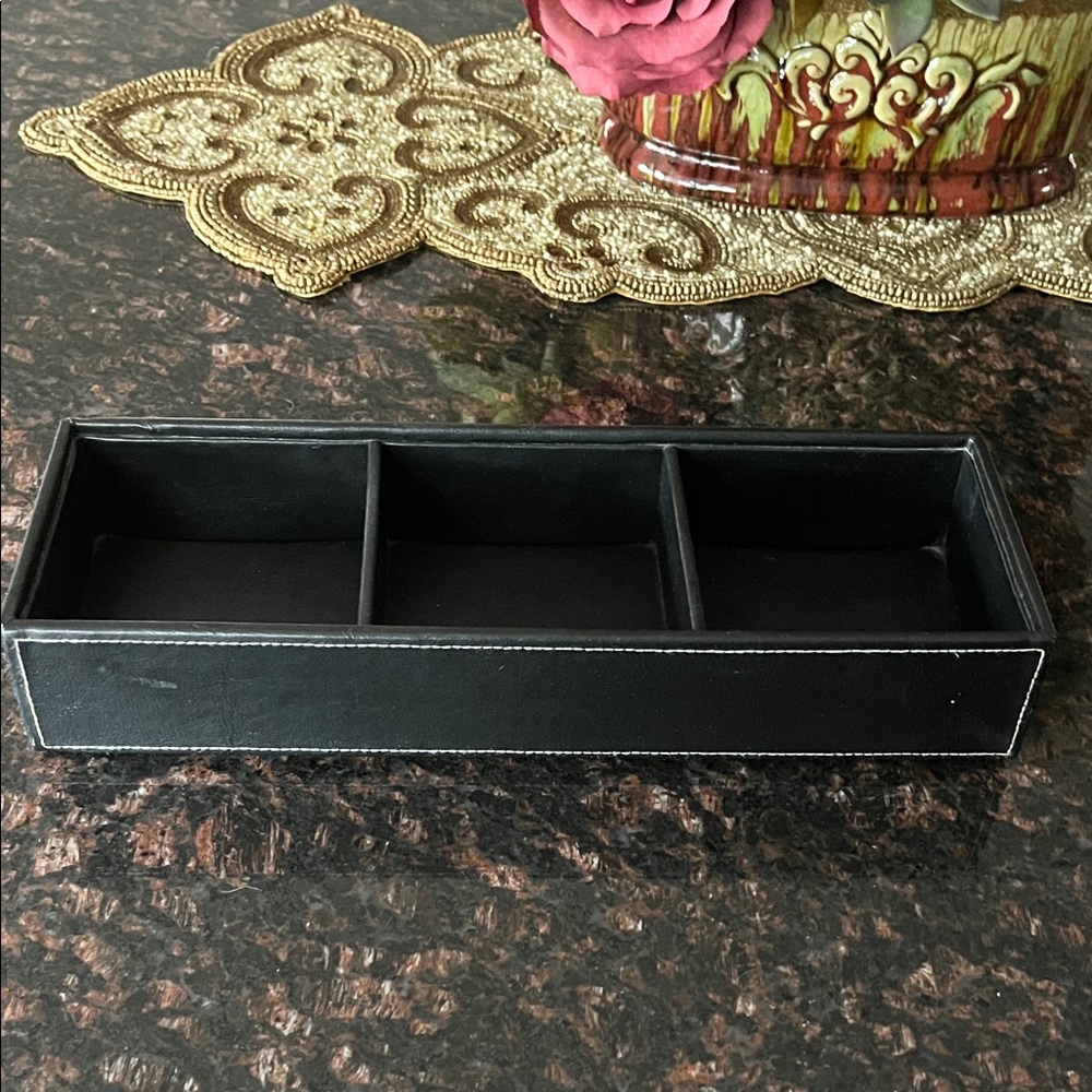 Black Leatherette Organizer Tray